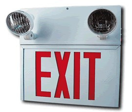 fire safety exit sign dual