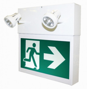 Running Man Exit Sign & Dual Remote Power Unit